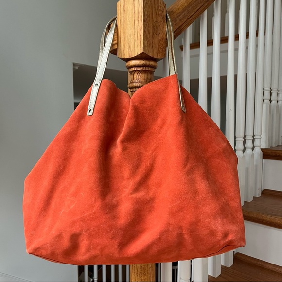Tiffany & Co. Orange Suede Reversible Tote - Picture 4 of 16